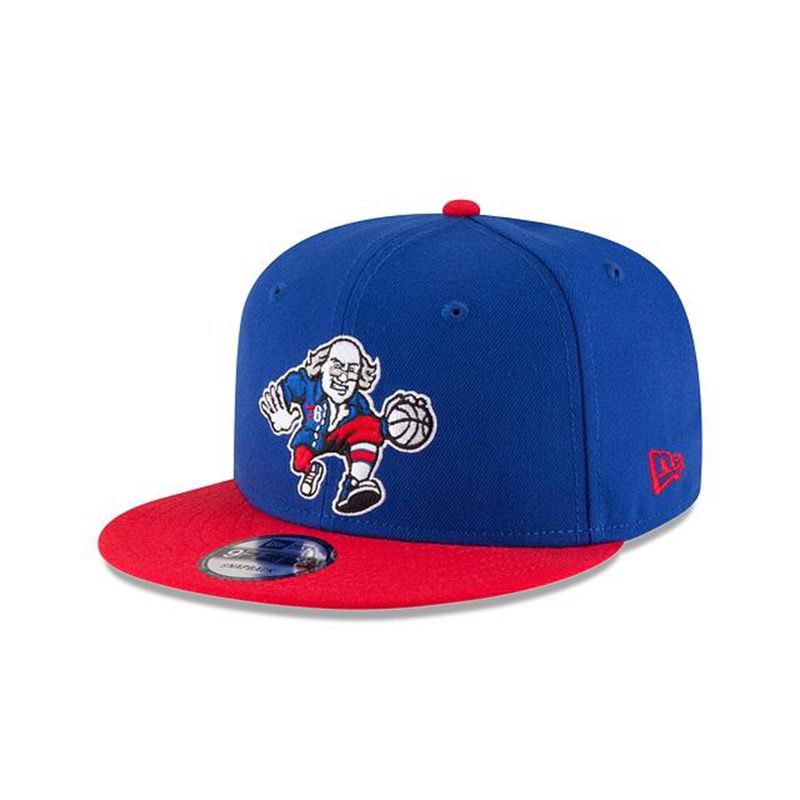 NBA Philadelphia 76ers Two Tone 9Fifty Snapback (JKD0572) - Blue New Era Caps